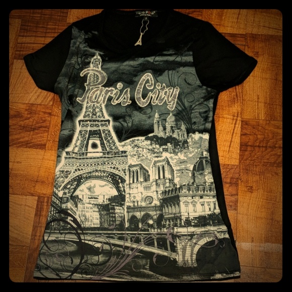 Hello Paris / Paris City Tee - Picture 1 of 3